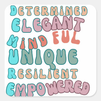 Pegatina Cuadrada muy demencial muy mental