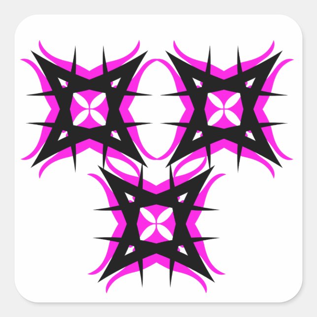 Pegatina Cuadrada Muy genial pegatina. (Anverso)