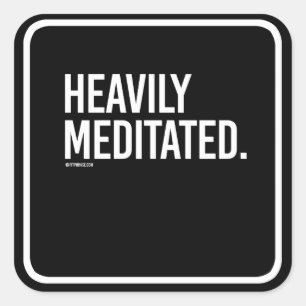 Pegatina Cuadrada Muy meditado - Yoga Fitness -.png
