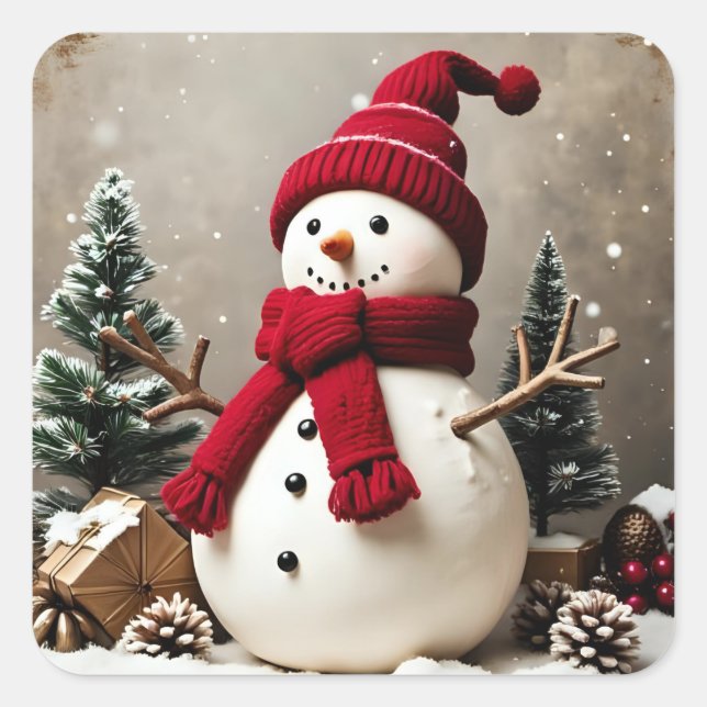 Pegatina Cuadrada My Christmas  (Anverso)