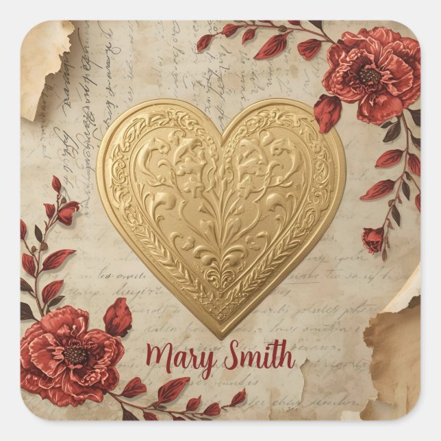 Pegatina Cuadrada My Heart  (Anverso)