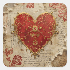 Pegatina Cuadrada My Heart 