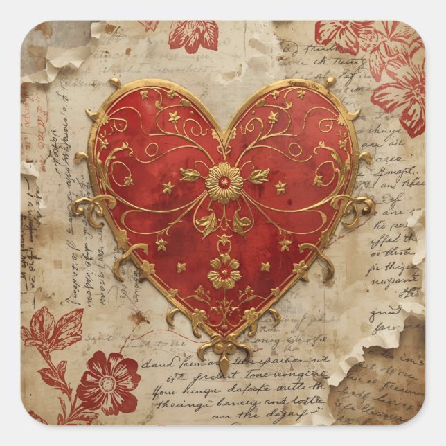 Pegatina Cuadrada My Heart  (Anverso)