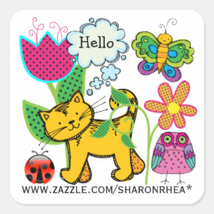 PEGATINA CUADRADA MY ZAZZLE - SRF