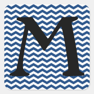 Pegatina Cuadrada Mykonos Blue Wave Chevron
