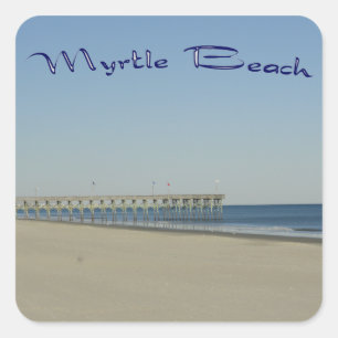 Pegatina Cuadrada Myrtle Beach