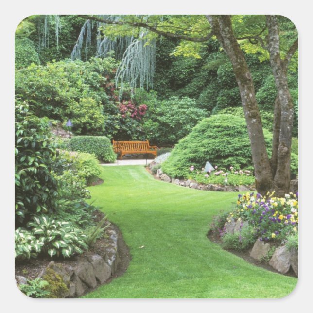 Pegatina Cuadrada N.A., Canadá, British Columbia, Vancouver 4 (Anverso)