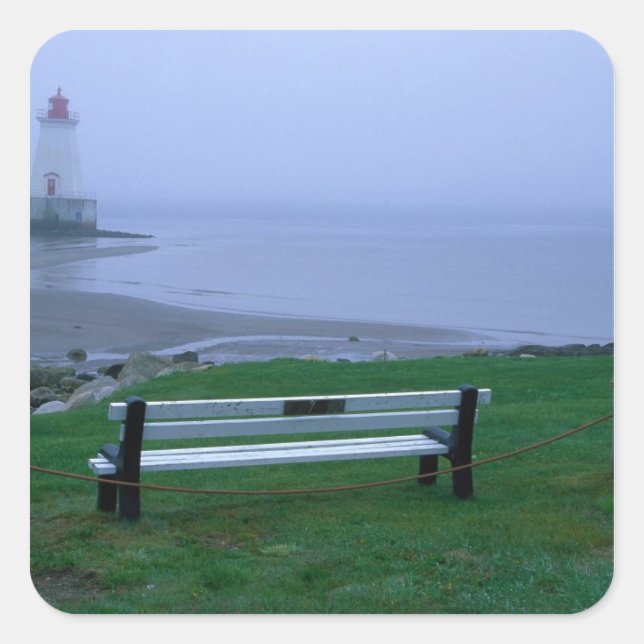 Pegatina Cuadrada N.A. Canadá, Nueva Escocia, Condado de Shelburne.  (Anverso)