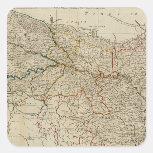 Pegatina Cuadrada N Hindostan 2 (Anverso)