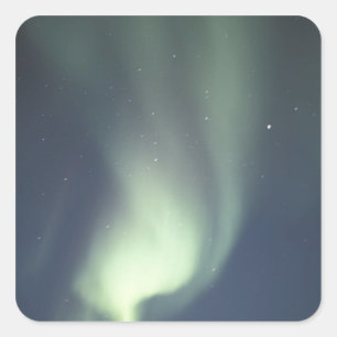 Pegatina Cuadrada NA, Canadá, Manitoba, Churchill Luces del norte,
