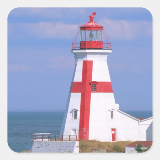 Pegatina Cuadrada NA, Canadá, Nuevo Brunswick, Isla Campobello. 6 (Anverso)