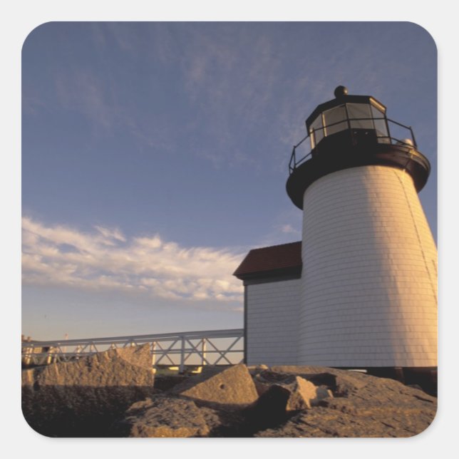 Pegatina Cuadrada NA, EE. UU., Massachusetts, Isla Nantucket, 3 (Anverso)