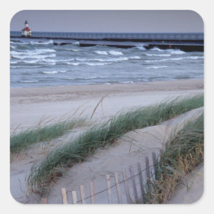 Pegatina Cuadrada NA, EE.UU., Michigan, Berrien County, St. Joseph,