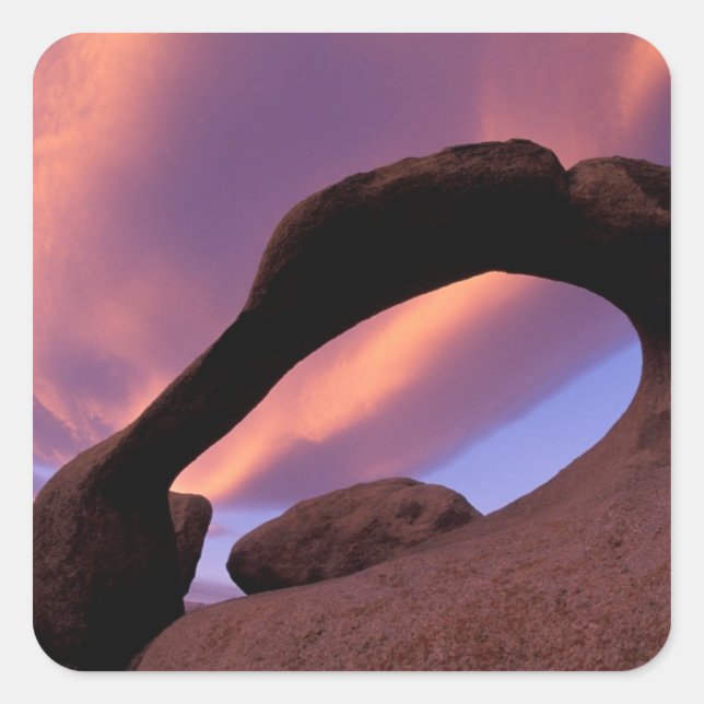 Pegatina Cuadrada NA, Estados Unidos, California, Sierra Oriental, A (Anverso)