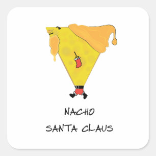 Pegatina Cuadrada Nacho Santa Claus