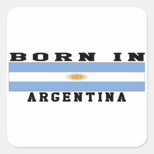 Pegatina Cuadrada Nacido En Argentina