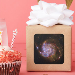 Pegatina Cuadrada Nacimiento estelar en el volante: Galaxia M101