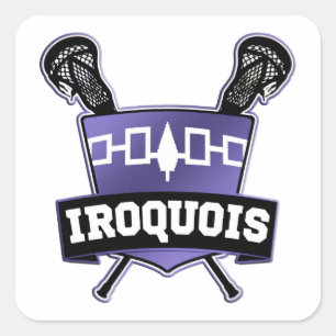 Pegatina Cuadrada Nación Iroquois LaCrosse