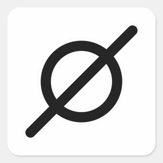 Pegatina Cuadrada Nada ateo (Anverso)