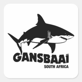Pegatina Cuadrada Nadando Con Grandes Tiburones Blancos - Buceo En G