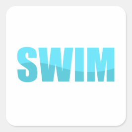 Pegatina Cuadrada Nadar