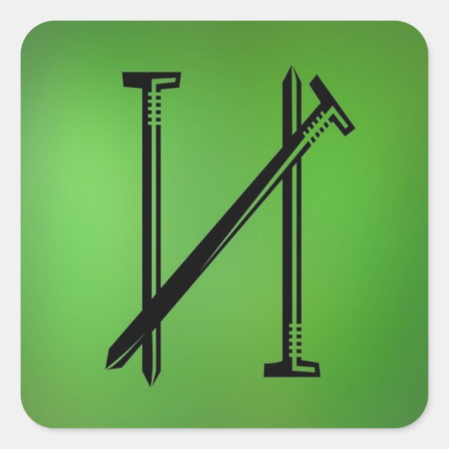 Pegatina Cuadrada Nails AH2010 (Anverso)