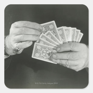 Pegatina Cuadrada Naipes