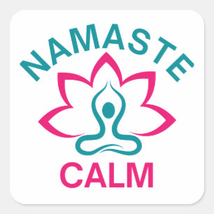 Pegatina Cuadrada Namaste Calm