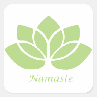 Pegatina Cuadrada Namaste Lotus