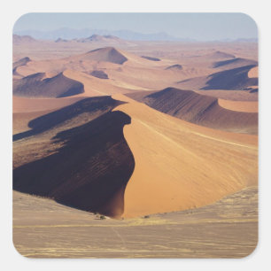 Pegatina Cuadrada Namibia, Parque Namib-Naukluft. Vista aérea de