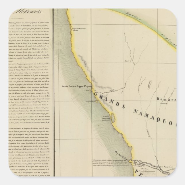 Pegatina Cuadrada Namibia, Sudáfrica 50 (Anverso)