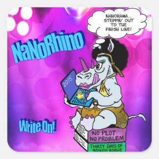 Pegatina Cuadrada nanorhino 2015