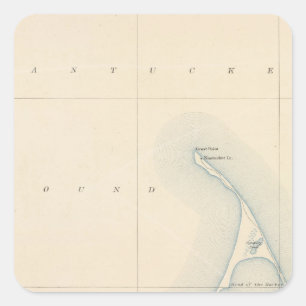 Pegatina Cuadrada Nantucket, Massachusetts