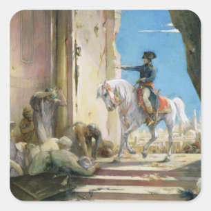 Pegatina Cuadrada Napoleon Bonaparte