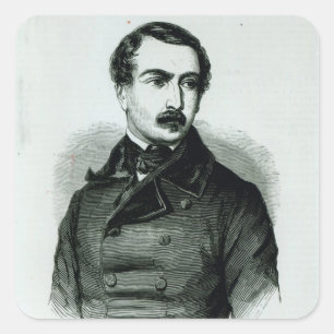 Pegatina Cuadrada Napoleon Bonaparte como representativo de gente