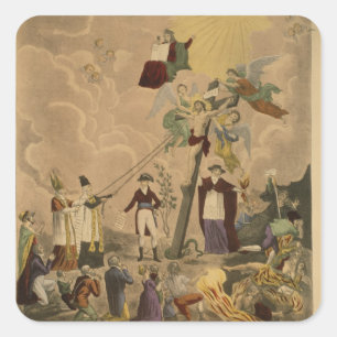 Pegatina Cuadrada Napoleon, el primer cónsul