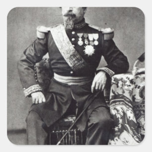 Pegatina Cuadrada Napoleón III, 1860-70