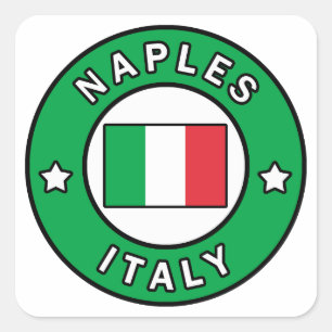 Pegatina Cuadrada Nápoles Italia