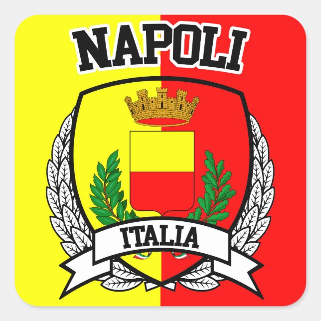 Pegatina Cuadrada Napoli (Anverso)
