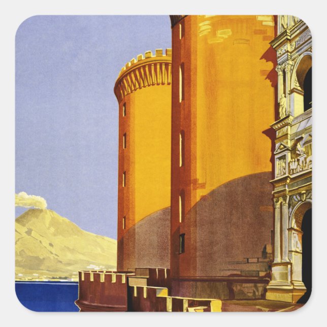 Pegatina Cuadrada Napoli (Anverso)