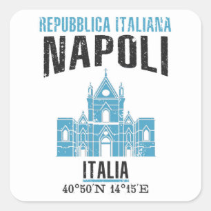 Pegatina Cuadrada Napoli