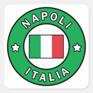 Pegatina Cuadrada Napoli Italia