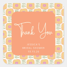 Naranja amarillo escandinavo ducha de flores graci