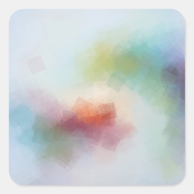 Pegatina Cuadrada Naranja amarillo rosa rojo azul verde Personalizad (Anverso)