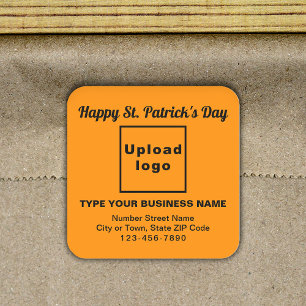 Pegatina Cuadrada Naranja Color Saint Patrick Business Square Pegati