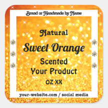 Naranja de lujo Purpurina Sparkle Stars