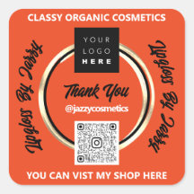 Naranja de oro con logotipo de código QR para empr