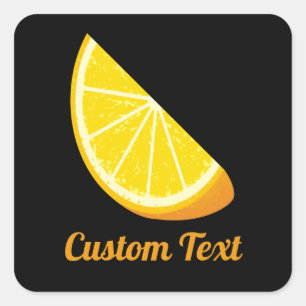 Pegatina Cuadrada Naranja Slice