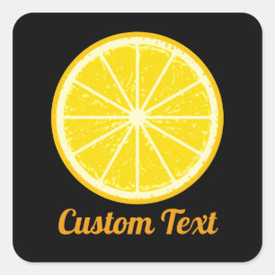 Pegatina Cuadrada Naranja Slice