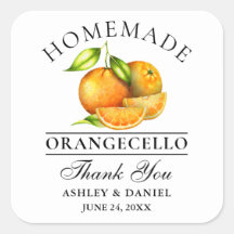 Naranjas de acuarela Orangecello Boda Gracias